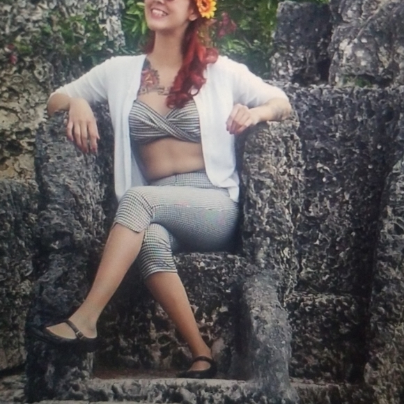 *ISO or Swap for L* Stop Staring Houndstooth Pants - Picture 2 of 3